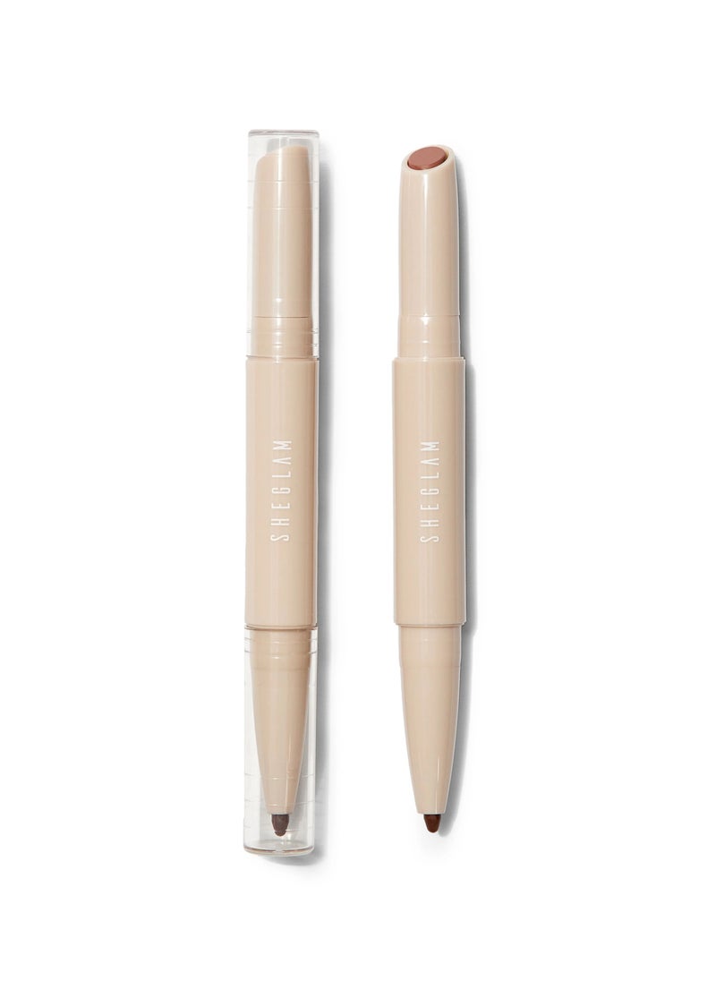 SHEGLAM - Sheglam GLAM 101 LIPSTICK & LINER DUO DEEP CARAMEL 0.85g+0.3g - Image 1