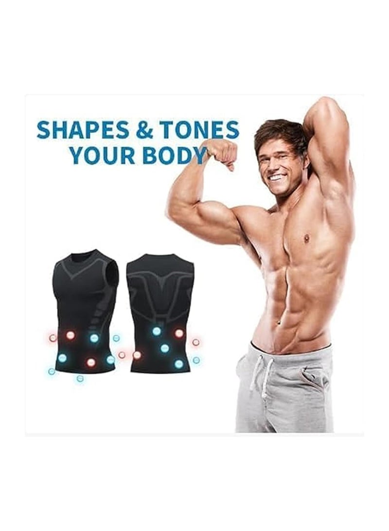 Excefore Energxcel Ionic Shaping Vest, Ionic Body Shaping Vest, Sleeveless Compression Tank Top Men(L) - Image 3