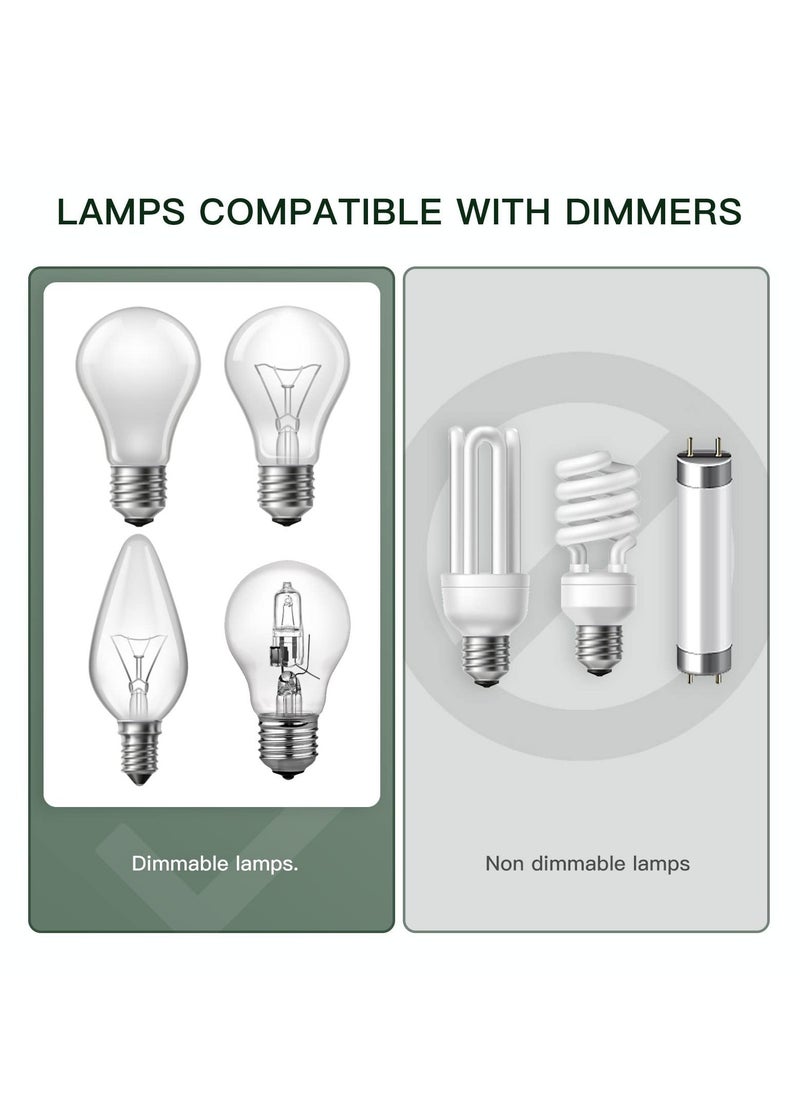 Generic - LED Dimmer Inline LED Dimmer Switch 1 Gang 220V-240V Trailing Edge Dimmer Full Range Rotary Dimmer Switch for 3-100W Dimmable LED Incandescent Halogen Bulbs for Table Lamp Floor Lamp - Image 1