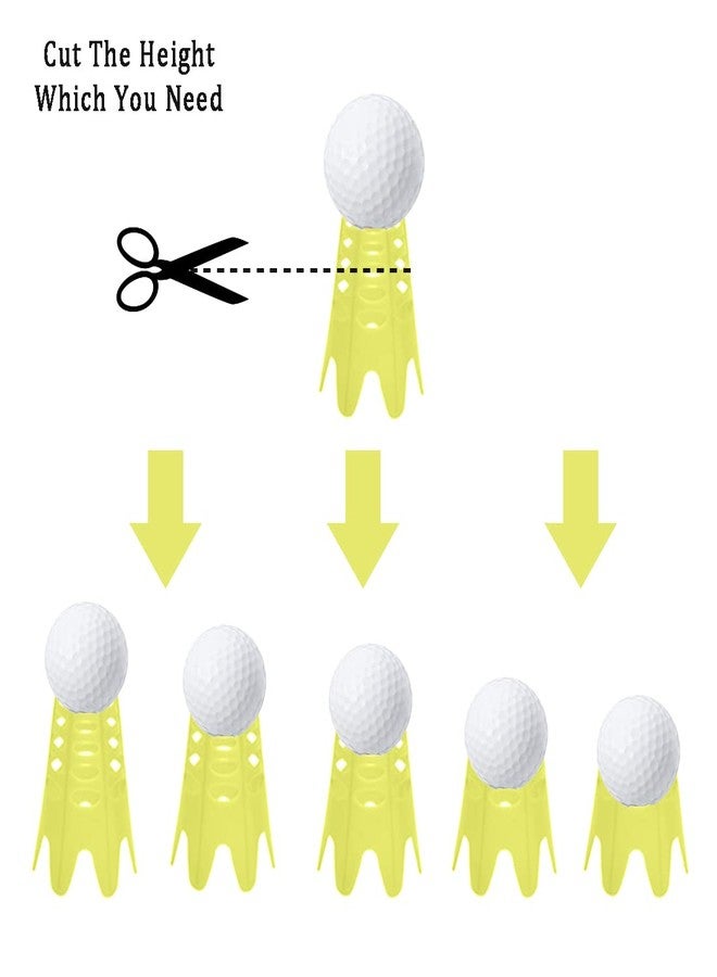 Ruyshu Golf Simulator Tees, Indoor Golf Tees for Simulator, Plastic Practice Golf Mat Tees for Winter Turf and Driving Range(Yellow) - Image 4