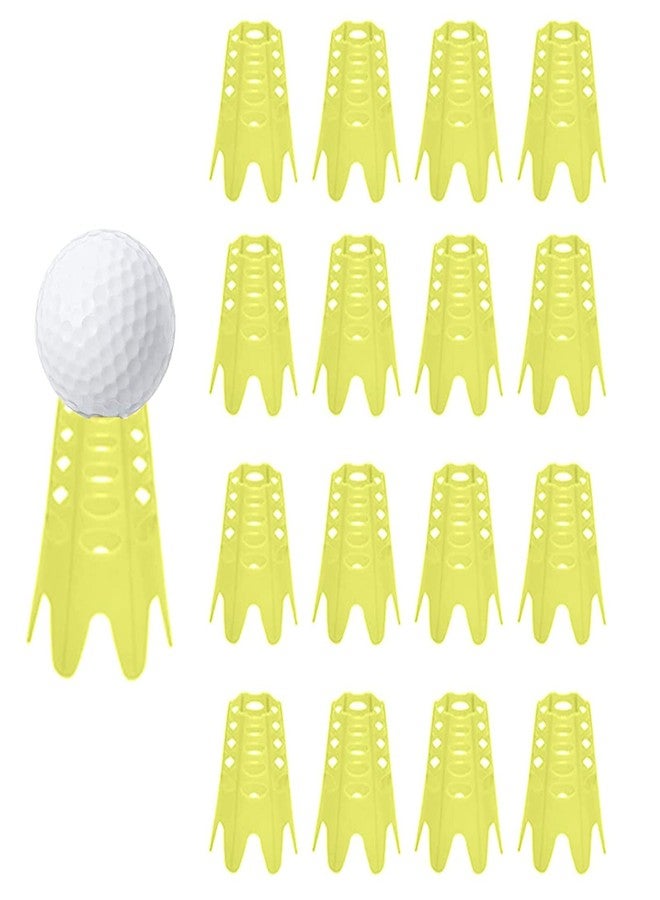 Ruyshu Golf Simulator Tees, Indoor Golf Tees for Simulator, Plastic Practice Golf Mat Tees for Winter Turf and Driving Range(Yellow) - Image 1