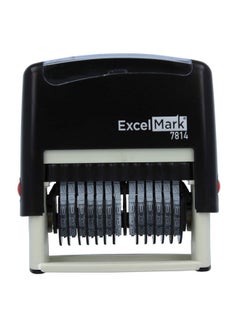 ExcelMark 13 Band Selfinking Number Stamp 2 X 1/4 Impression Black Ink (7814)  - Image 3
