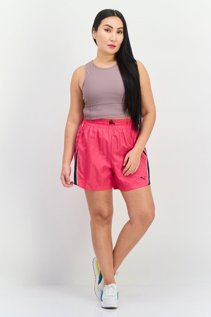 PUMA Women Sportswear Fit Training Shorts, Dark Pink - Image 3