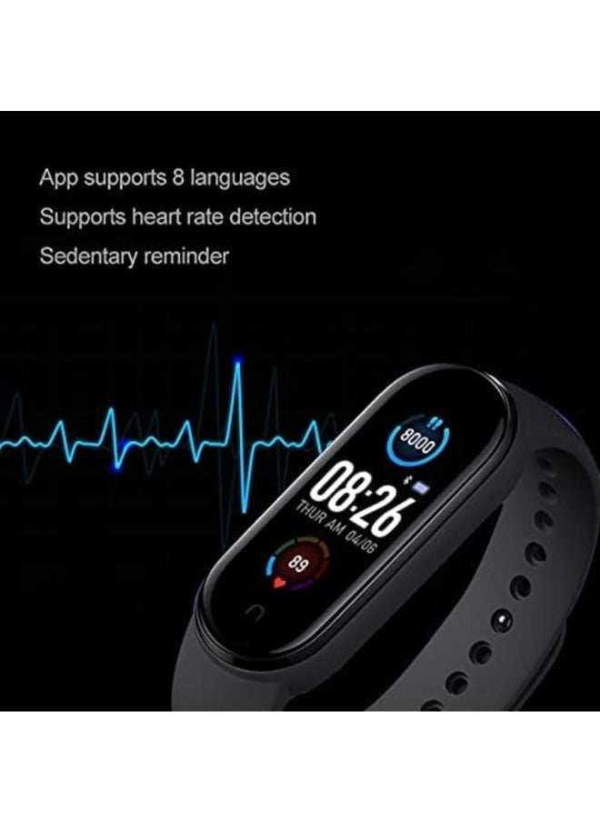 M5 Band Smart Watch Bracelet Fitness Tracker Watch with Heart Rate Monitor, Message Reminder, Step Counter, Blood Pressure Monitor Stay Stylish & Connected