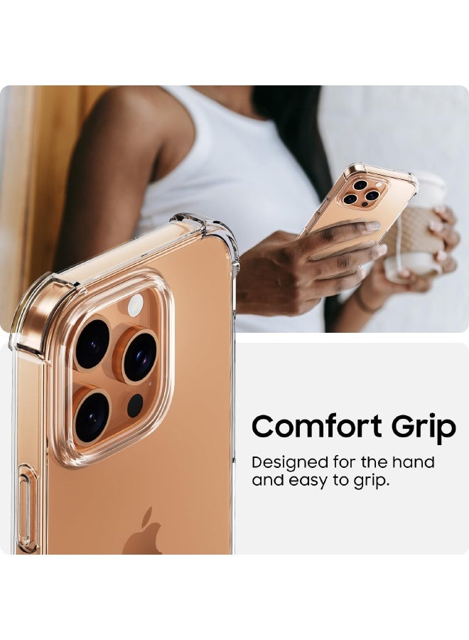 IDEWEI iPhone 16 Pro Case, Crystal Clear Case with Four Corner Shockproof Airbags, Slim Flexible TPU Rubber Soft Silicone Anti Slip Back Cover for iphone 16 Pro 6.3''  (Clear) - Image 4