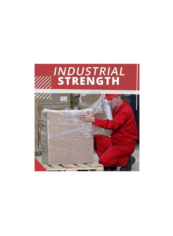 Generic [3 Rolls] Clear Stretch Film Wrap - 500mm Heavy Duty Plastic Shrink Wrap for Pallet  - Image 2