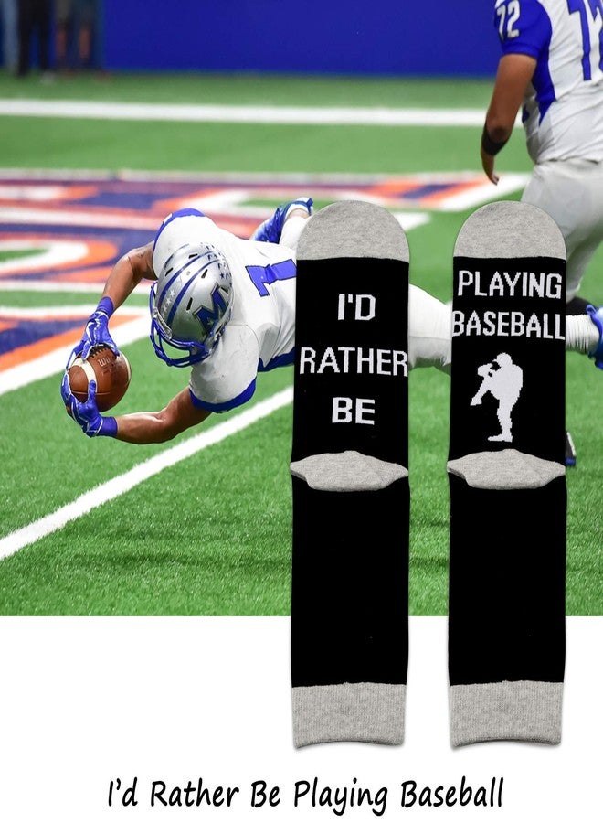 بي اكس تي اي دي واي جوارب رياضية مميزة من PXTIDY، هدية مثالية لعشاق البيسبول، تتضمن زوجين من الجوارب الرياضية المبتكرة "أفضل أن ألعب البيسبول"، مناسبة للرجال والنساء واللاعبين. - Image 3