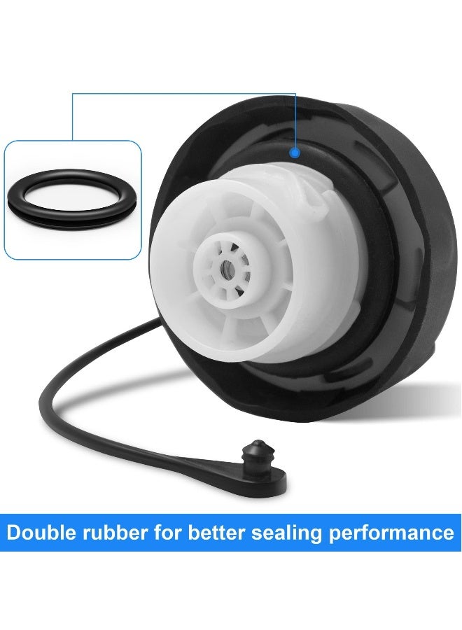 Gas Cap, 52124512AA Fuel Tank Cap for Dodge 2000-2019, Jeep Wrangler JK 2003-2018, Ram 1500 2500 3500, Fuel Cap Replacement 52100552AG, 52100552AG, 52030387AB, 52030387AA - Image 4