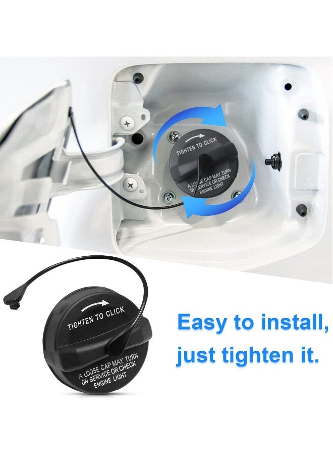 Gas Cap, 52124512AA Fuel Tank Cap for Dodge 2000-2019, Jeep Wrangler JK 2003-2018, Ram 1500 2500 3500, Fuel Cap Replacement 52100552AG, 52100552AG, 52030387AB, 52030387AA - Image 2