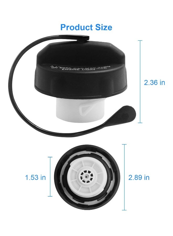 Gas Cap, 52124512AA Fuel Tank Cap for Dodge 2000-2019, Jeep Wrangler JK 2003-2018, Ram 1500 2500 3500, Fuel Cap Replacement 52100552AG, 52100552AG, 52030387AB, 52030387AA - Image 5