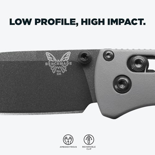 Benchmade - Bugout 535 EDC Knife with Storm Gray Grivory Handle (535BK-08) - Image 3