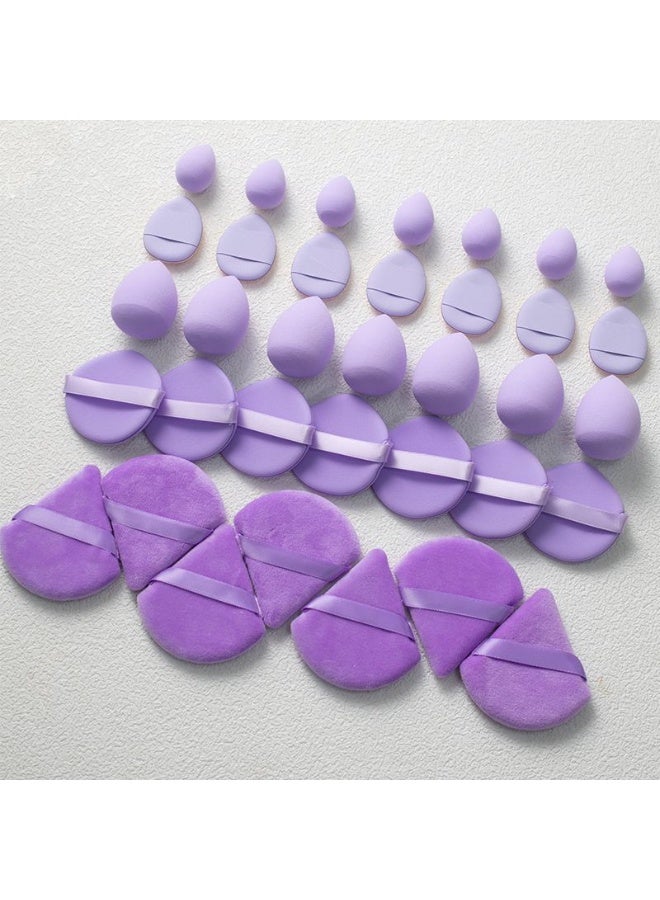 JUMEI 35 PCS Makeup Sponge Set – Multi-Shape Beauty Blenders & Powder Puffs for Smooth Makeup Application - Image 1