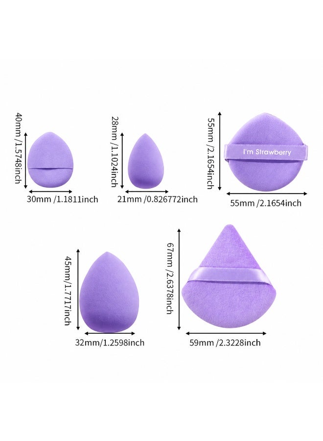 JUMEI 35 PCS Makeup Sponge Set – Multi-Shape Beauty Blenders & Powder Puffs for Smooth Makeup Application - Image 2