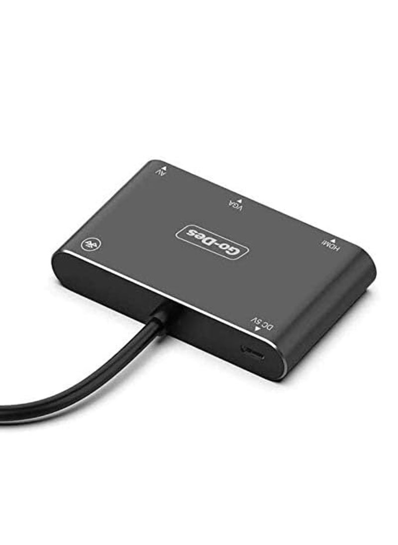 JAJEEK - 5-in-1 Mobile HD Screen Player USB-C/Lightning/Micro USB to HDTV/VGA/AV Adapter – Seamless Display Connectivity for Smartphones & Tablets - Image 1