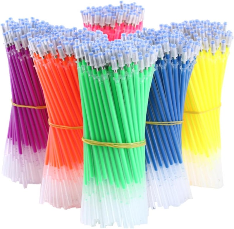 Garneck 50 Pcs Colorful Fluorescent Gel Pen Refills Smooth Ink Replacements Lightweight Portable Writing Supplies for School Office Creativity - Image 1
