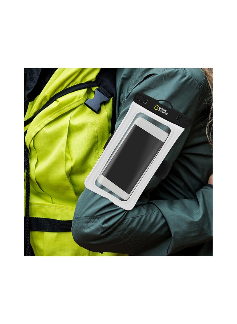 NATIONAL GEOGRAPHIC National Geographic Universal Waterproof Pouch Cellphone Dry Bag Case - White  - Image 1