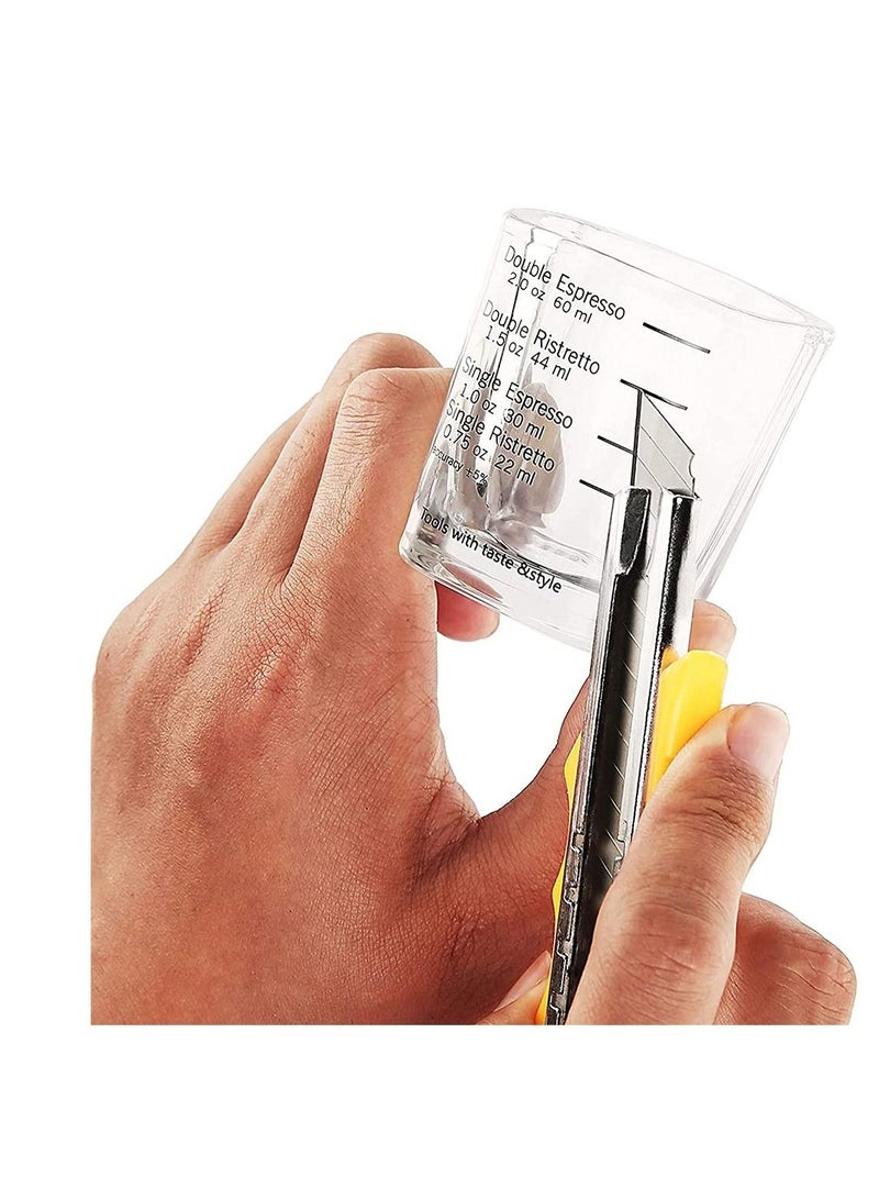 Excefore Coffee Measuring Cup,3 Pcs Glass Measuring Cup, Graduated Measuring Jug Kitchen Small Coffee Milk Creamer Jug Milk Coffee Espresso Barista Pitcher Baking Supplies (60 Milliliters) - Image 5