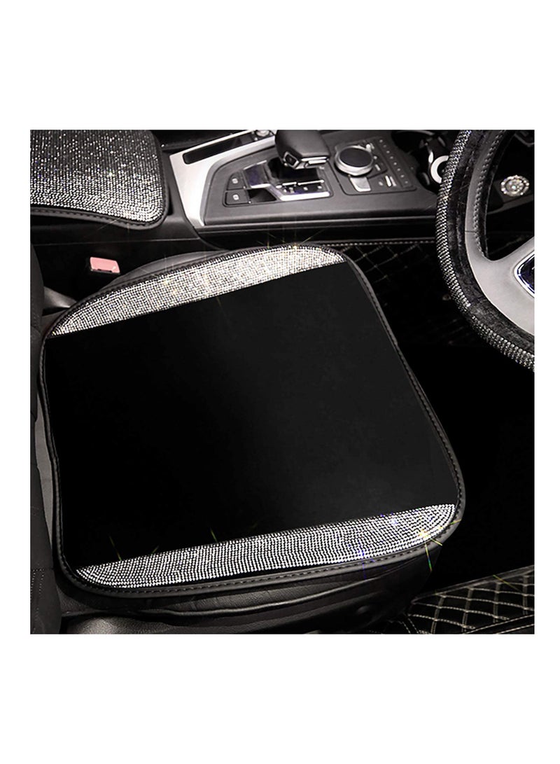 Zikra Bling Seat Covers for Women Girls Rhinestone Breathable Mesh Front Seat Covers Seat Protector Black Seat Covers with Shining Crystals -1Piece for 1 Front Seat, Universal Fit 95% Cars(White) - Image 3