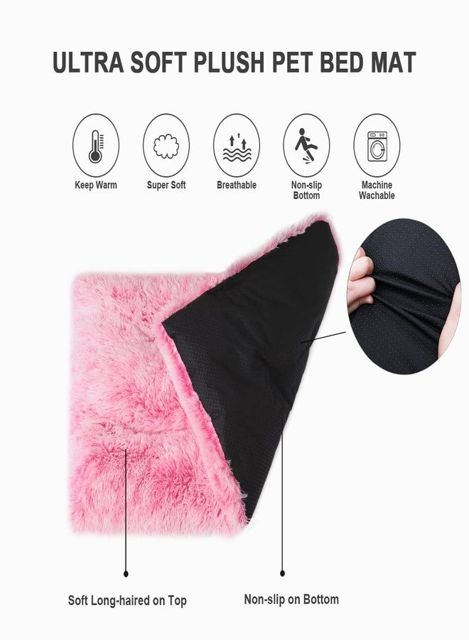Vonabem Large Dog Bed Pink, Washable Pet Crate Pads for Large Medium Dogs, Plush Soft Girl Princess Puppy Beds Kennel Pad,Anti-Slip Pets Mats for Sleeping 36inch 35 * 23 inch - Image 5
