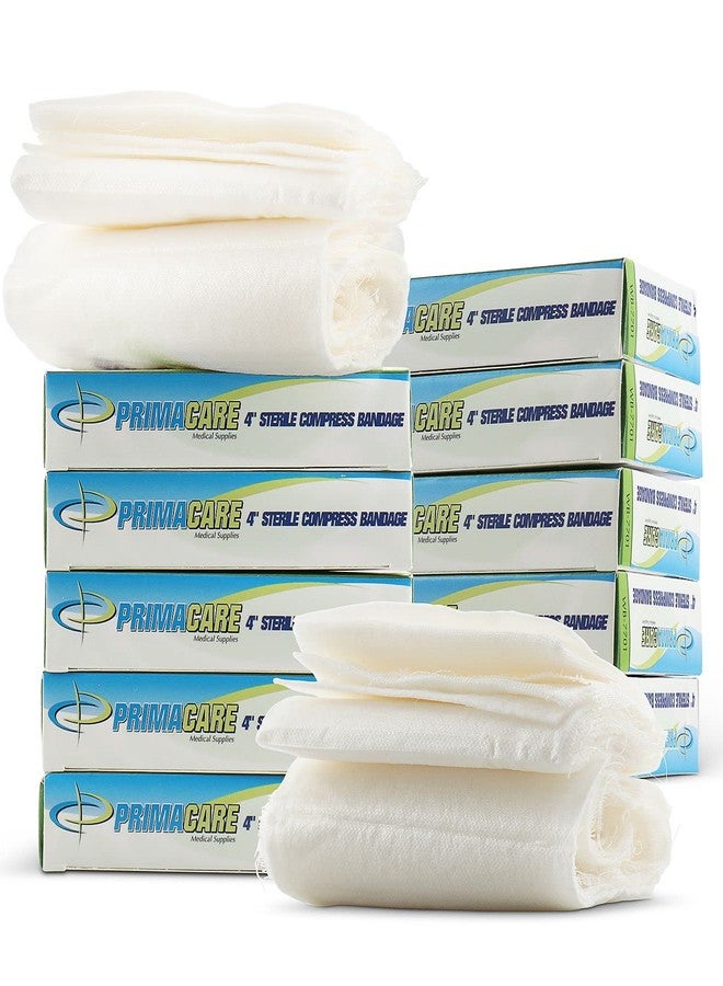 PRIMACARE ضمادة ضغط معقمة PrimaCare WB-7701-CS للإسعافات الأولية، لوازم طبية، لفة ضمادة شاش، 4" × 7"، عبوة من 12 - Image 1