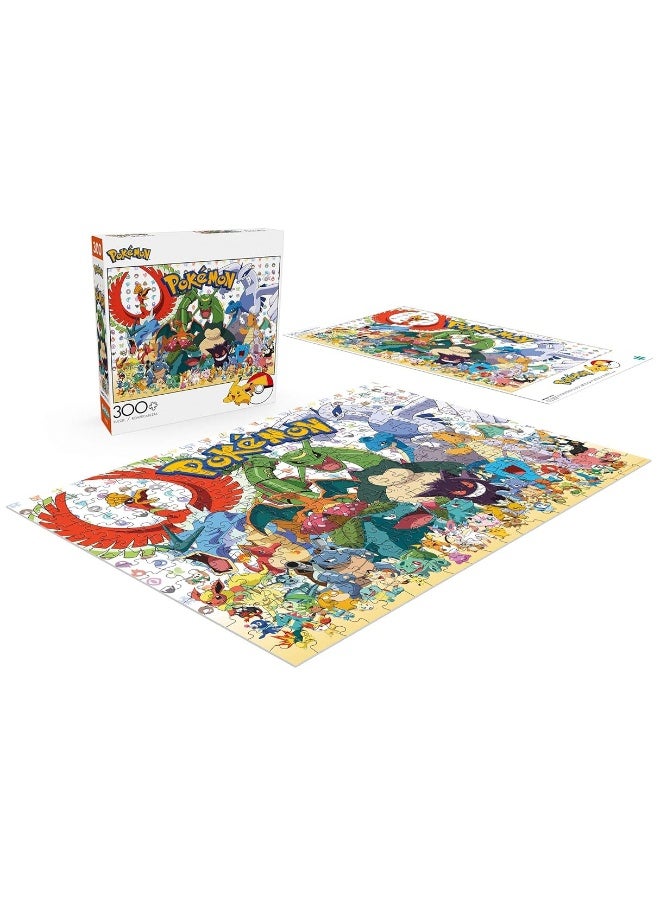 Buffalo Games ألعاب بوفالو - بوكيمون - المفضلات لدى المعجبين - 300 قطعة كبيرة من الألغاز متعددة الألوان، 21.25"L X 15"W - Image 1