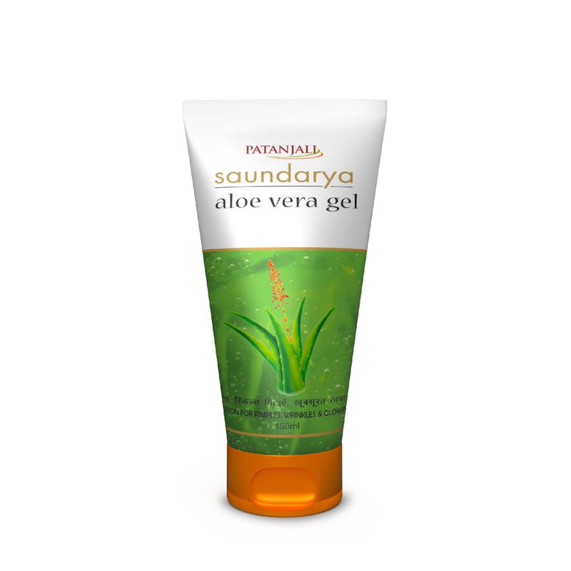 Patanjali Aloe Vera Gel 150ml - Saundarya Moisturizer for Oily Skin, with Vitamin E - Image 1