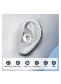 T NEWFUN High-Fidelity Reusable Earplugs | for Concerts Musicians Motorcycles Noise Sensitivity Conditions and More – 8 Ear Tips in XS, S, M, L – 26dB Noise Cancelling - White  - Image 2