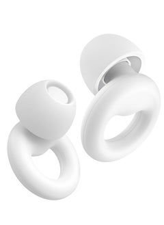 T NEWFUN High-Fidelity Reusable Earplugs | for Concerts Musicians Motorcycles Noise Sensitivity Conditions and More – 8 Ear Tips in XS, S, M, L – 26dB Noise Cancelling - White  - Image 1