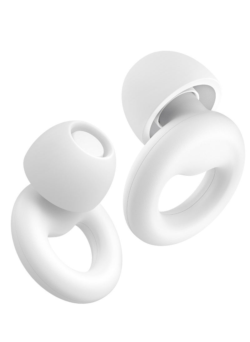 T NEWFUN High-Fidelity Reusable Earplugs | for Concerts Musicians Motorcycles Noise Sensitivity Conditions and More – 8 Ear Tips in XS, S, M, L – 26dB Noise Cancelling - White  - Image 1