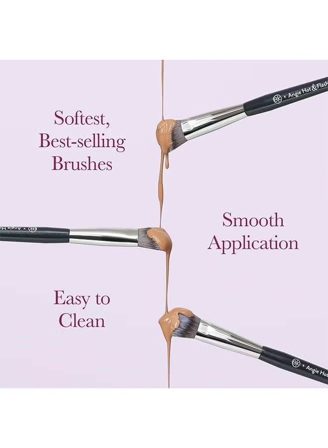 BK BEAUTY Angie Hot & Flashy A506 Concealer Brush - "Kitten Paw" Face Brush - Under -Eye Concealing and Contouring - Makeup Brushes - Image 3