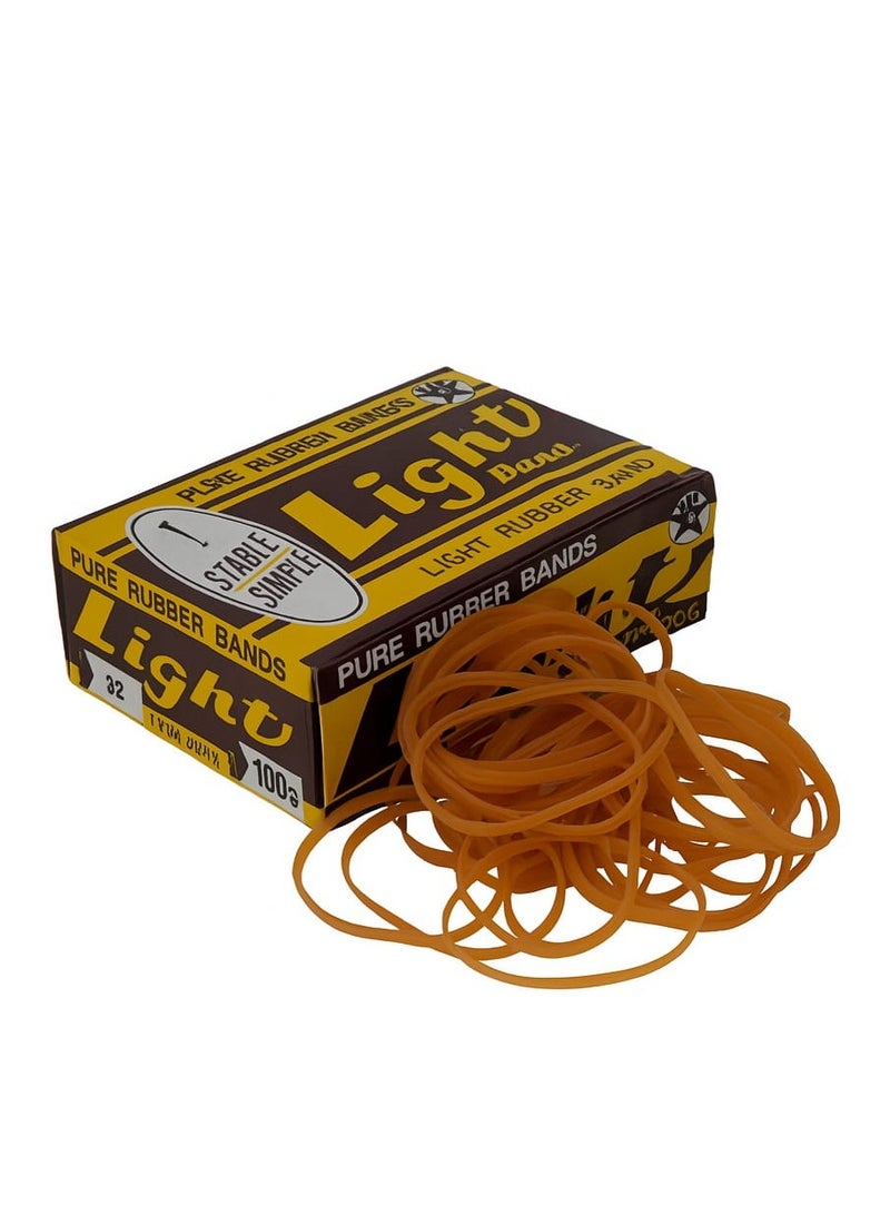 RUBBER Light All-Purpose Rubber Bands, Size 32, 100g (Pack of 1) - Image 2