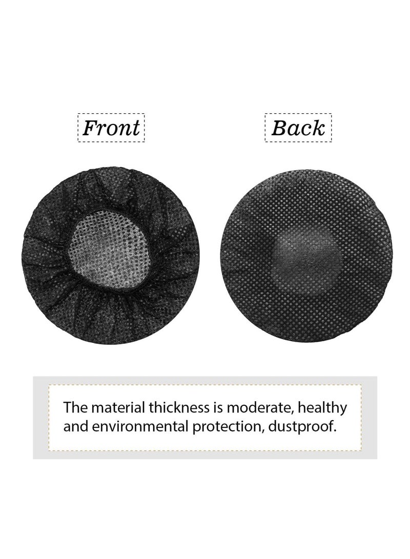 Disposable Headphone Covers 300 Pieces Non Woven Sanitary Headphone Ear Covers Black Fabric Headset Covers Ear Pad Covers for Headphones 11 Cm 4.3 Inch White Blue Black - Image 5