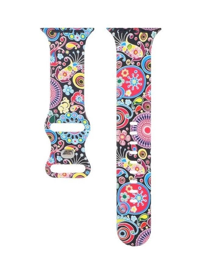 NIBEMINENT 8 Buckle Printed Replacement Strap Watchband for Apple Watch Series 7/6/SE/5/4/3/2/1 42/44/45mm Folk-Custom - Image 4