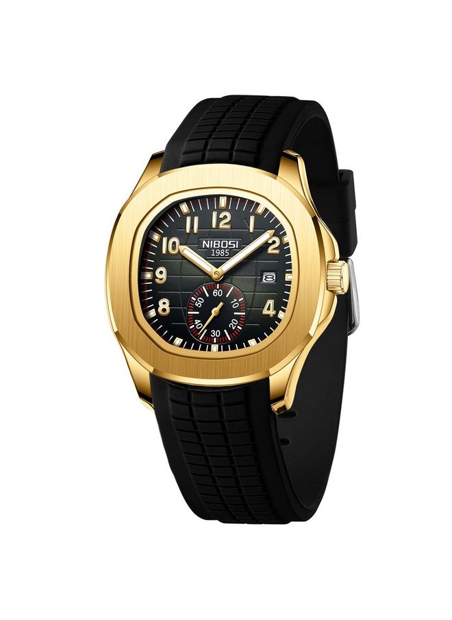 NIBOSI Watches For Men Fashion Business Casual Men's Watch Waterproof Chronograph Date Men Wrist Watch Stainless Steel Strap, Dial_Gold - pzsku/Z148FD58D5C410F52C957Z/45/_/1738306722/e9a7751f-4f2f-45cf-8ab9-f4286cbf8865