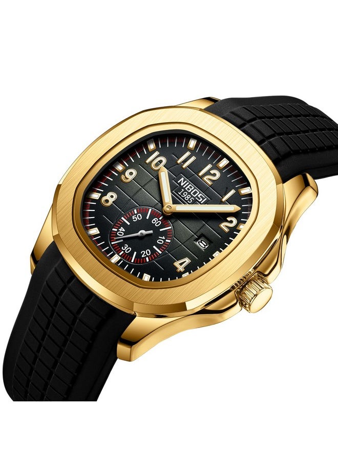 NIBOSI Watches For Men Fashion Business Casual Men's Watch Waterproof Chronograph Date Men Wrist Watch Stainless Steel Strap, Dial_Gold - pzsku/Z148FD58D5C410F52C957Z/45/_/1738306962/f70ae30c-01f8-4534-834e-6bf6ffe90e18