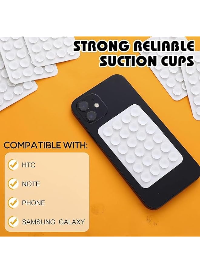 Green Tiger 12 Pcs Silicone Suction Phone Case Adhesive Mount || (iPhone and Android Cellphone case Compatible, Hands-Free Mobile Accessory Holder for Selfies and Videos) Fidget Toy (White) - Image 5