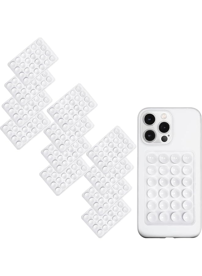 Green Tiger 12 Pcs Silicone Suction Phone Case Adhesive Mount || (iPhone and Android Cellphone case Compatible, Hands-Free Mobile Accessory Holder for Selfies and Videos) Fidget Toy (White) - Image 1