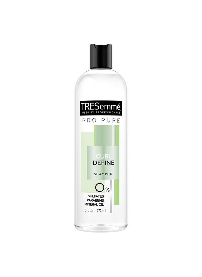 Tresemme Pro Pure Shampoo Sulfate Free For Curly Hair Curl Define Hair Shampoo With 0% Sulfates Parabens Mineral Oils And Dyes. 16 Oz  - Image 1