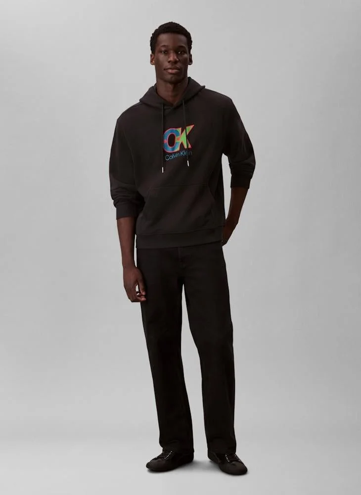 CALVIN KLEIN  Long Sleeve Logo Graphic Sweatshirt for Men | Best Price UAE