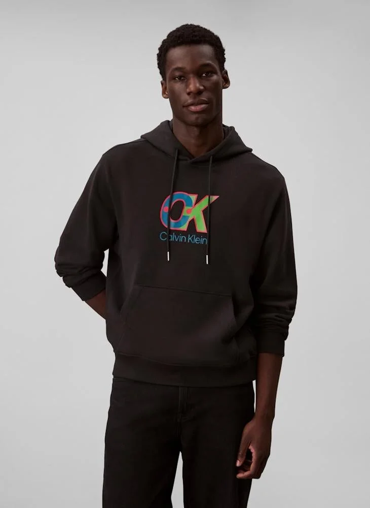 CALVIN KLEIN  Long Sleeve Logo Graphic Sweatshirt for Men | Best Price UAE