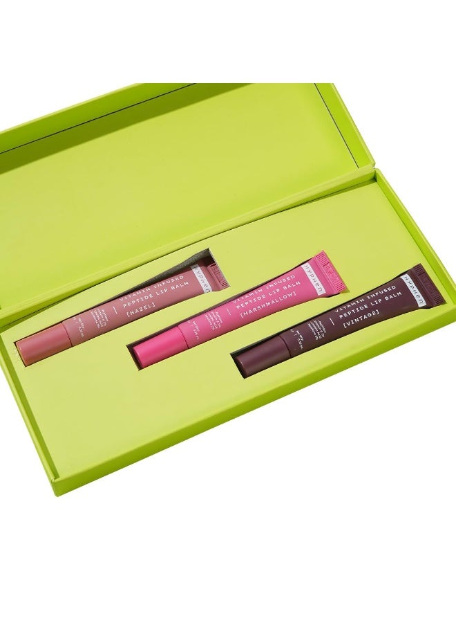 Hyphen Lip Balm Gift Kits | Juicy Lips Or Nothing Gift Kit | Gift Set Hamper for Women | Hydrating, Glossy Lip Balms | Holi , Womens day Gifting Anniversary, Birthday, Gifts for Women & Men| Tinted LipBalm for Women - 3X10g - Image 1