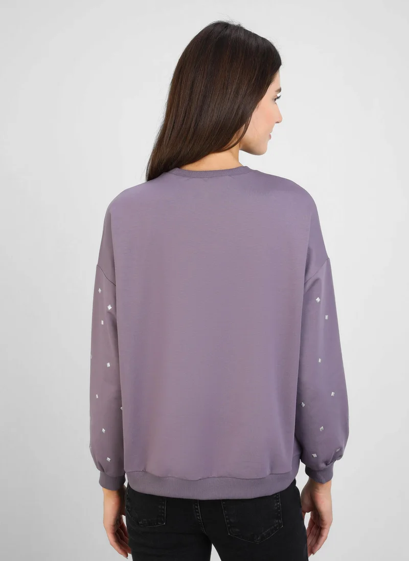Refka by modanisa Lavender - Sweat-shirt - Refka