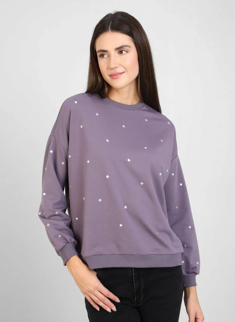 Refka by modanisa Lavender - Sweat-shirt - Refka