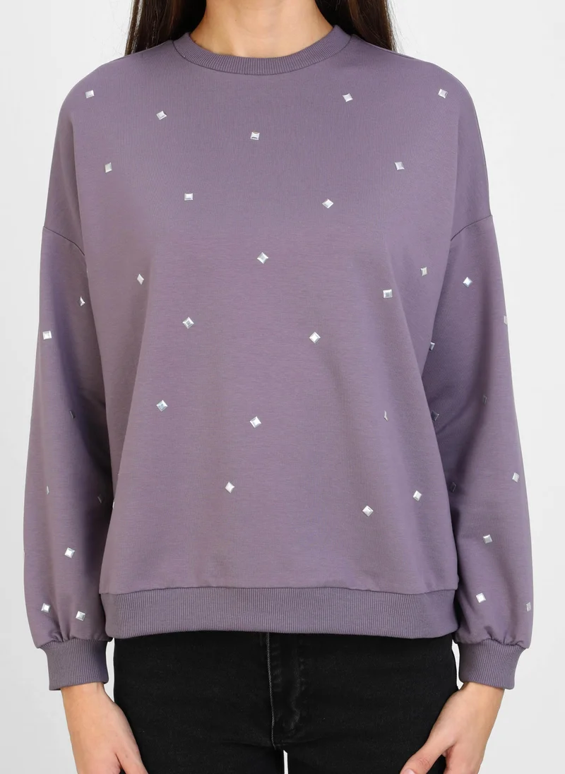 Refka by modanisa Lavender - Sweat-shirt - Refka