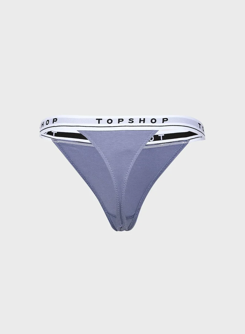 TOPSHOP Topshop
Blue Branded Tanga Knickers