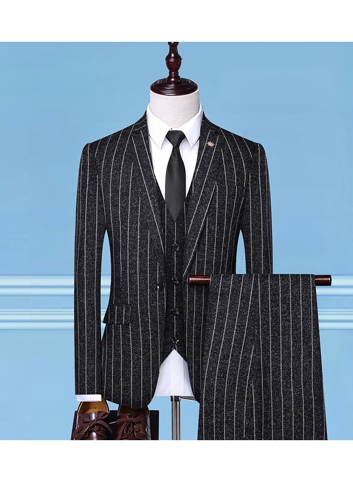 KUYING New Slim Fit Suit Three Piece Set  - Image 1