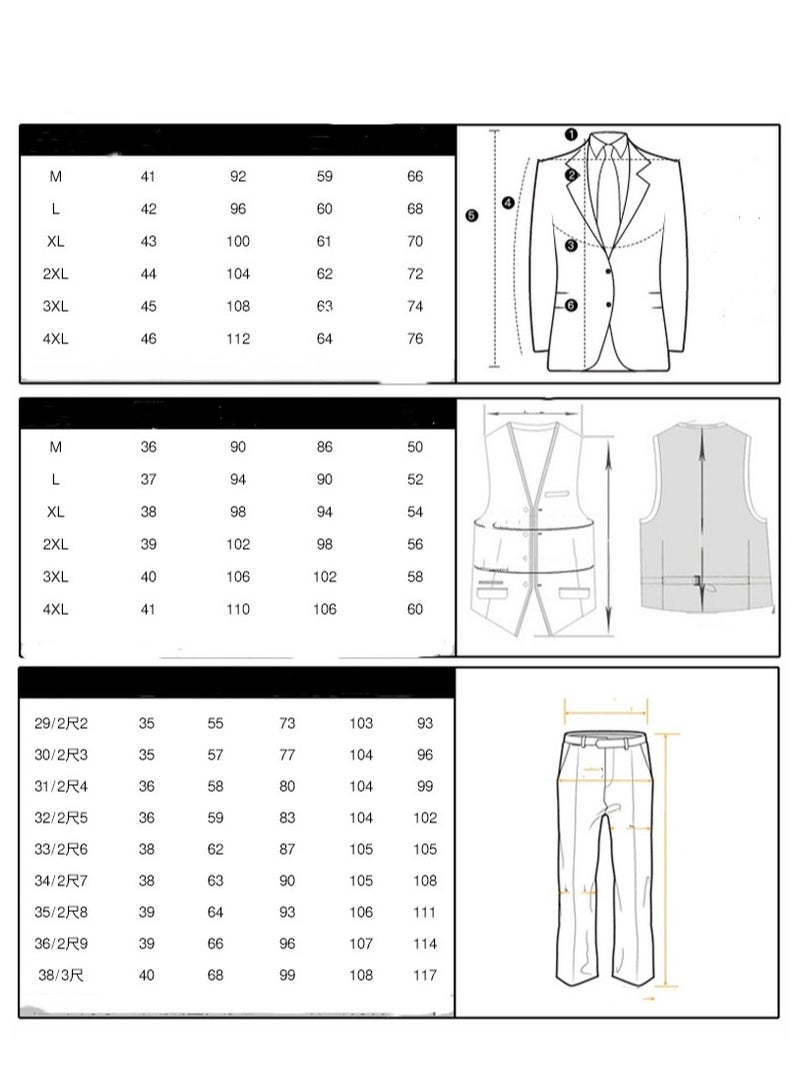 KUYING New Slim Fit Suit Three Piece Set  - Image 2