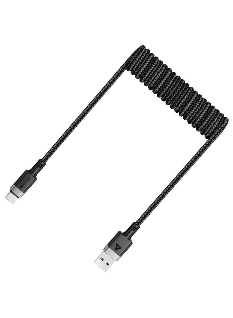 أسيفاست كابل بيانات شحن زنبركي من ACEFAST C14-04 من USB-A إلى USB-C. - Image 2