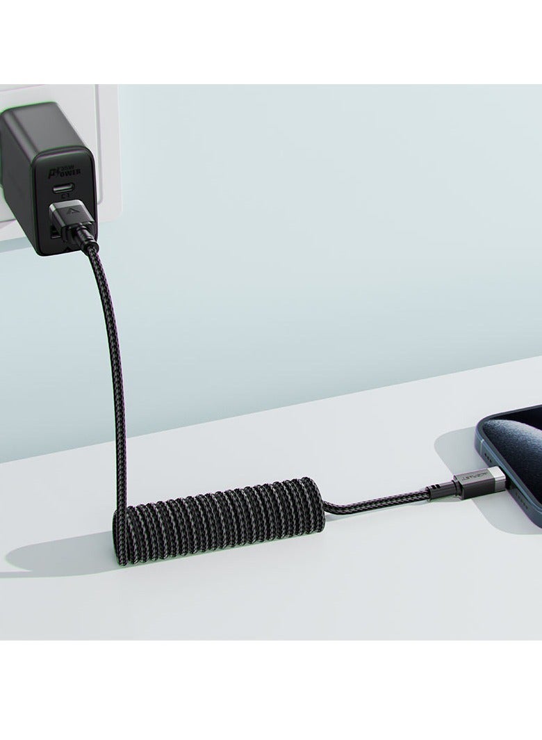 أسيفاست كابل بيانات شحن زنبركي من ACEFAST C14-04 من USB-A إلى USB-C. - Image 5
