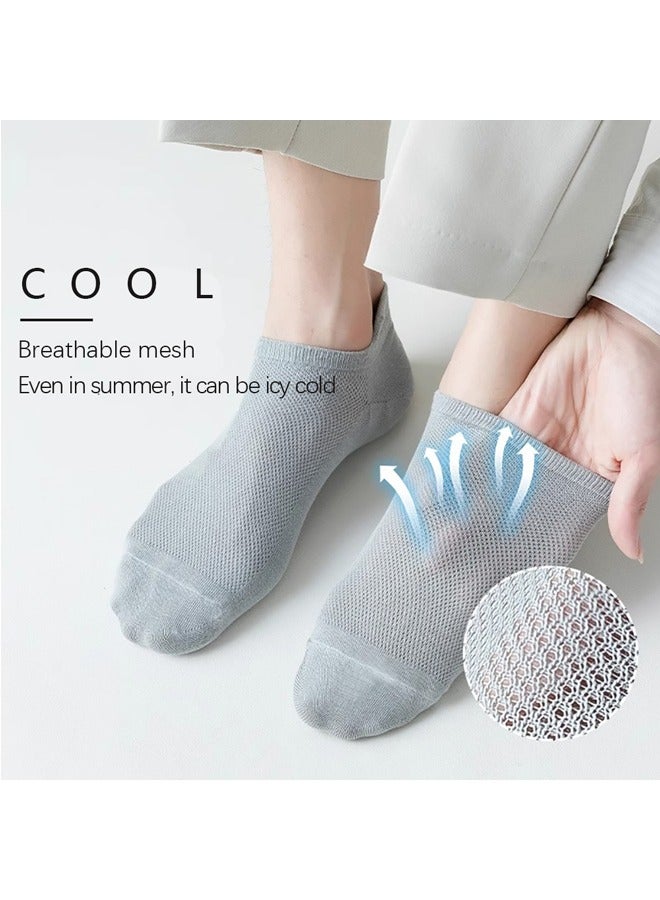 Men's Running Socks 7 Pairs - Invisible Anti-Slip Sport Socks, Breathable Cotton, High Elasticity, Letter Print, Unisex Design for Gym  Daily Wear(Multicolor) - Image 3